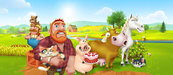 A close-up of Hay Day animals and farm life