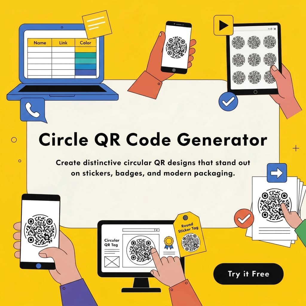 Circle QR Code Generator